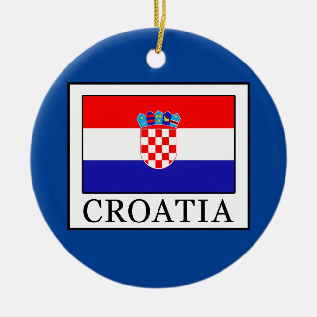 Ornamento De Cerâmica Croácia (Frente)