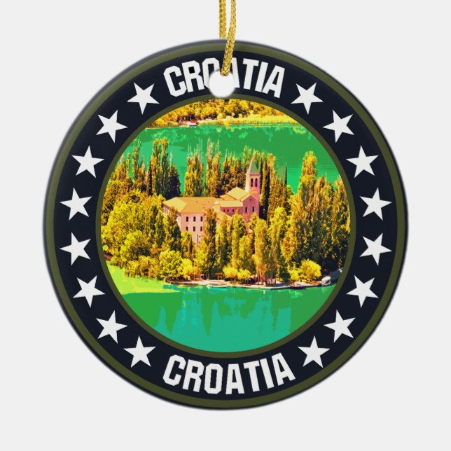 Ornamento De Cerâmica Croácia (Frente)
