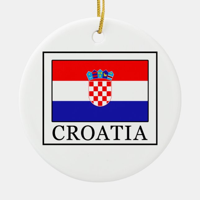 Ornamento De Cerâmica Croácia (Frente)
