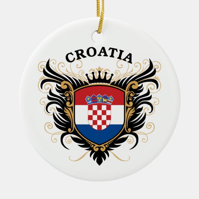 Ornamento De Cerâmica Croatia (Frente)