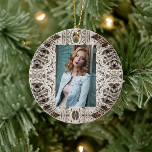 Ornamento De Cerâmica crochê tribal boho chic