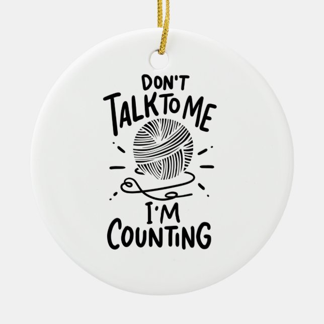 Ornamento De Cerâmica Crochet Crocheting (Frente)