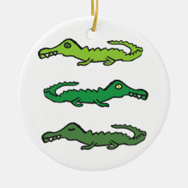 Ornamento De Cerâmica Crocodilos e Jacarés