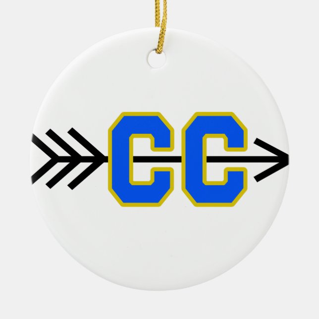 ORNAMENTO DE CERÂMICA CROSS COUNTRY APPLIQUE (Frente)