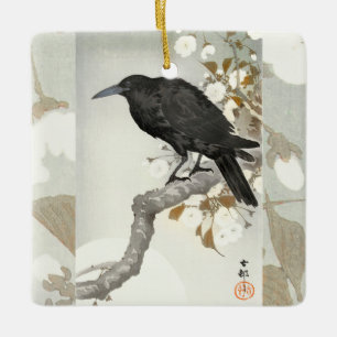 Ornamento De Cerâmica Crow Raven Koson Japonês