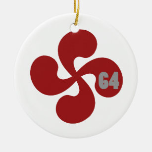 Ornamento De Cerâmica Cruz Basca 64