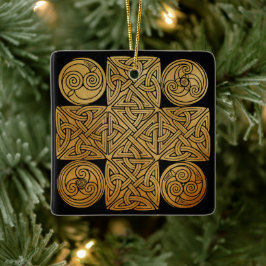 Ornamento De Cerâmica Cruz Céltica de Knotwork