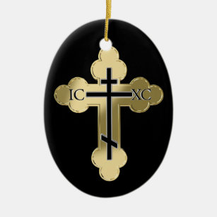 Ornamento De Cerâmica Cruz ortodoxa cristã