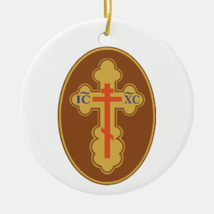 Ornamento De Cerâmica Cruz Ortodoxa Oriental