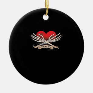 Ornamento De Cerâmica Cruze Meu Coração (Esperança De Morrer) - Mãos Esq