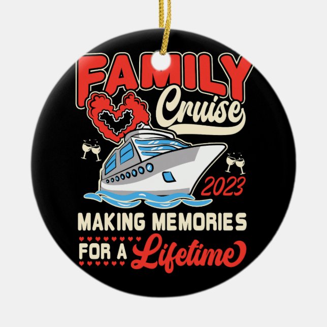 Ornamento De Cerâmica Cruzeiro Familiar 2023 Para Memórias De Fazeres De (Frente)