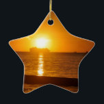 Ornamento De Cerâmica Cruzeiro no por do sol<br><div class="desc">Cruzeiro no por do sol</div>