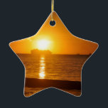 Ornamento De Cerâmica Cruzeiro no por do sol<br><div class="desc">Cruzeiro no por do sol</div>