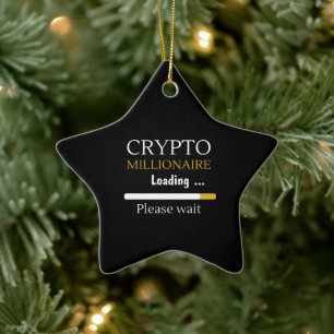 Ornamento De Cerâmica Crypto Millionaire Carregando um comércio online 
