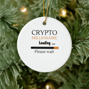 Ornamento De Cerâmica Crypto Millionaire Loading engraçado trading nft