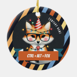Ornamento De Cerâmica Ctrl + Alt + Fox - Natal do Office