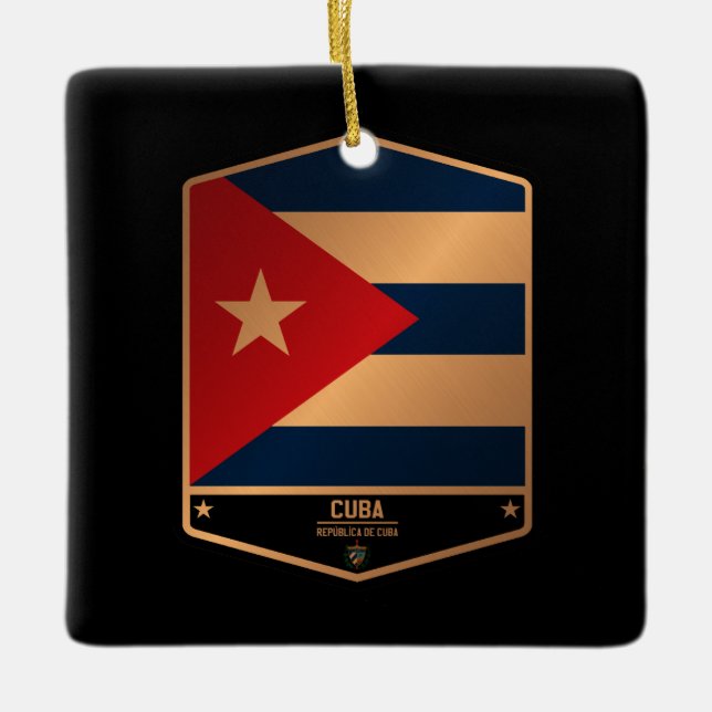 Ornamento De Cerâmica Cuba (Frente)