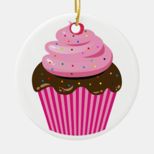 Ornamento De Cerâmica Cupcake