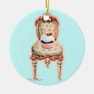 Ornamento De Cerâmica Cupcake na Presidência Vitoriana
