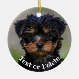 Ornamento De Cerâmica Cuppy personalizado do Yorkie