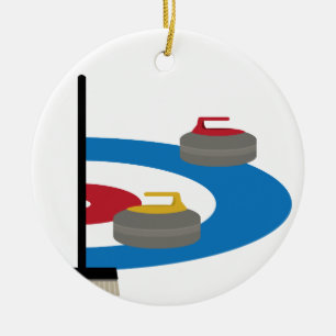 Ornamento De Cerâmica Curling Sport