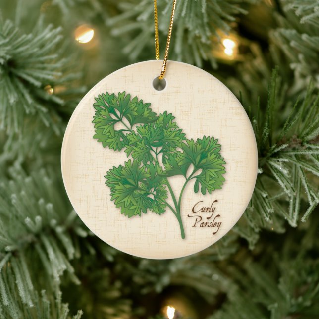 Ornamento De Cerâmica Curly Parsley Ornament (Árvore)