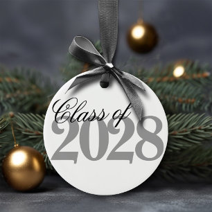 Ornamento De Cerâmica Custom Graduation Simple Grad Year and Name