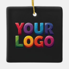 Ornamento De Cerâmica Custom Logo|Upload Your Logo | Business & Brand