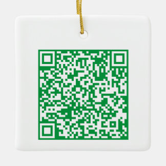 Ornamento De Cerâmica Customizable QR code Double Sided Two Code