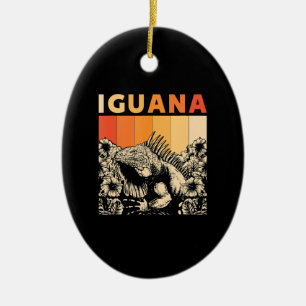 Ornamento De Cerâmica Cute Lizard Iguana Reptil Gift Iguana