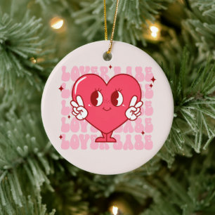 Ornamento De Cerâmica Cute Lover Babe Heart