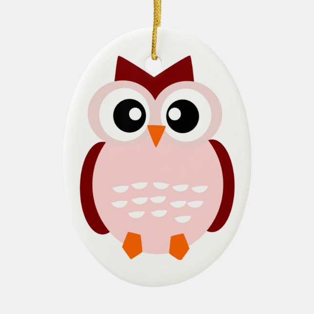 ORNAMENTO DE CERÂMICA CUTE OWL (Frente)