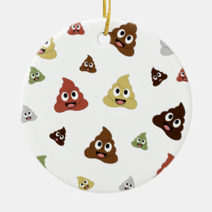 Ornamento De Cerâmica Cute Poop emoji ideias engraçadas de presentes