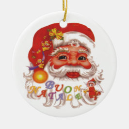 Ornamento De Cerâmica Cute Santa Claus