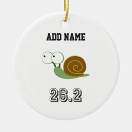 Ornamento De Cerâmica Cute Snail 26.2 (maratona)