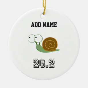 Ornamento De Cerâmica Cute Snail 26.2 (maratona)