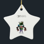 Ornamento De Cerâmica Cy=Ornamento de Borgs<br><div class="desc">Designs Sc0b Cy=Ornamento Do Carro Borgs. Legal espelho retrovisor robótico Ornamento do Carro. Um belo presente de Natal para o fã do robô na sua família.</div>