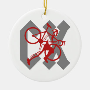 Ornamento De Cerâmica Cyclocross