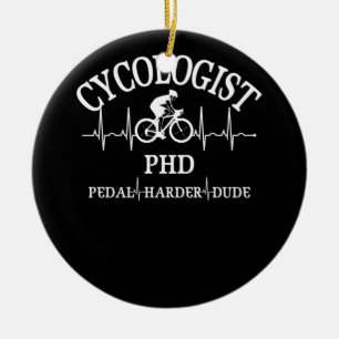 Ornamento De Cerâmica Cycologist PhD Pedal Mais Duro Pulso