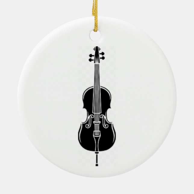 Ornamento De Cerâmica CYOverture Cello Ornament (Traseira)