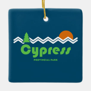 Ornamento De Cerâmica Cypress Provincial Park Retro