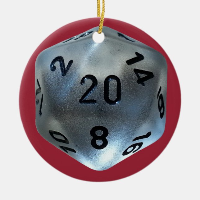 ORNAMENTO DE CERÂMICA D20 (Frente)