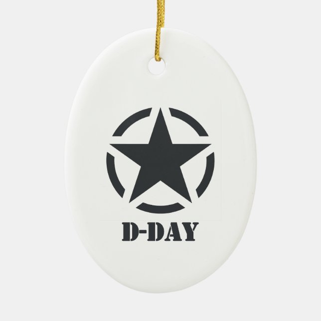 Ornamento De Cerâmica D-Day Normandia - Dia - Normandy (Frente)