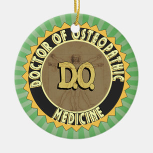Ornamento De Cerâmica D.O. CRACHÁ vitruviano MÉDICO OSTEOPATHY