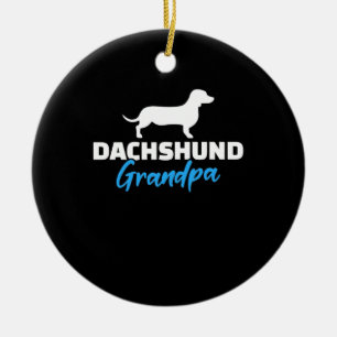 Ornamento De Cerâmica Dachshund Grandpa