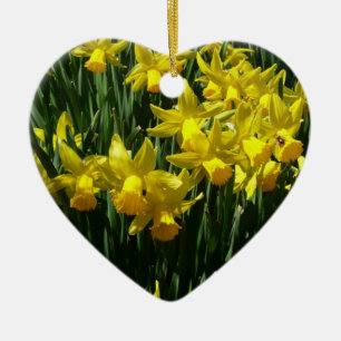 Ornamento De Cerâmica Daffodils Amarelos I Flores De Mola Cheery