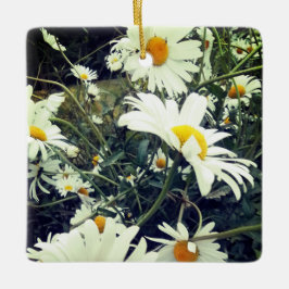 Ornamento De Cerâmica Daisies