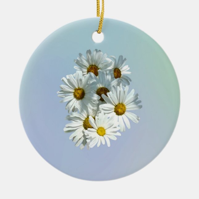Ornamento De Cerâmica Daisies em Sunshine II (Frente)