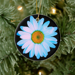 Ornamento De Cerâmica Daisy Flower com Petais Brancos