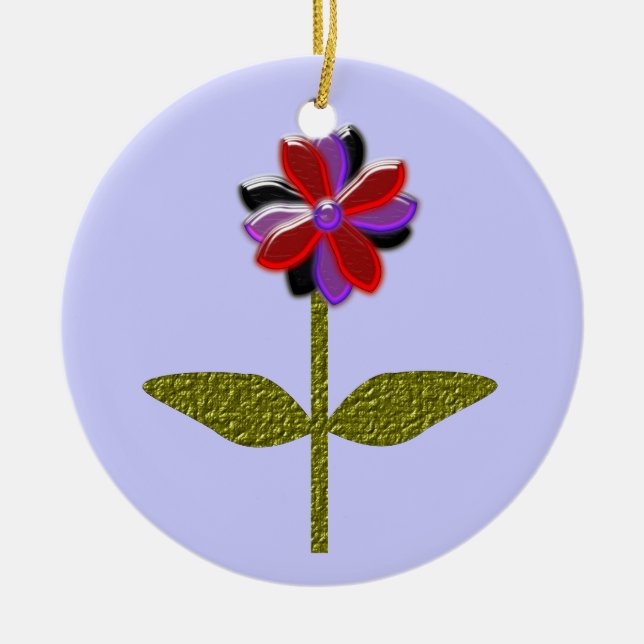 Ornamento De Cerâmica Daisy Shining Plastic Custom Birthday (Frente)